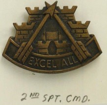 Vintage Us Military Insignia Pin Excel All Second Support Command Dui Crest - $8.33