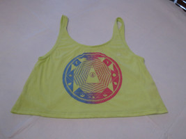 Volcom Juniors Womens L cropped tank top t shirt Lime Green Wonder Crop NWT^^ - £8.95 GBP