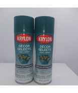 2 Krylon Decor Selects Paint &amp; Primer Satin Velvet Pine Green 6 Oz Spray... - $28.12
