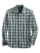 Southern Tide men&#39;s plaid flannel reversible shirt in Dark Slate - size XL - $116.82