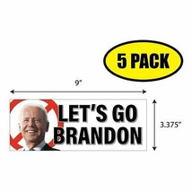 5 Pack 3.375&quot;x9&quot; Lgb No Biden Sticker Decal Humor Funny Gift Political VG0175 - £6.57 GBP