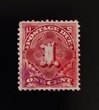 1895 1c Postage Due, Deep Claret Scott J38 Used F/VF - $18.16 MXN