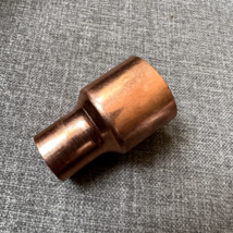 1-1/8” x 3/4” Copper Connects Reducing Coupling CxC Rolled Tube Stop PLU... - £10.82 GBP