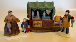 Dept 56 Dickens #55590 POULTRY MARKET  Three Piece Accessory Set ~ Retired 1995 - £19.70 GBP