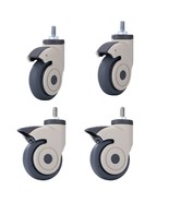 4 Piece 4 Inch Heavy Duty Caster Set Wheels Swivel &amp; Brake Castors Wheel... - $33.17 CAD+