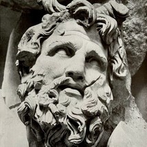 1927 Zeus Altar Head Of A Giant Frieze Antique Art Print Ephemera DWN6B - $19.99