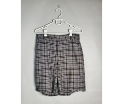 Hot Topic Shorts Womens XL Plaid Bermuda Pockets Golf Polyester Blend - $27.07