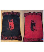 Pendleton Let Er Buck Round Up 100 Year Centennial Wool Blanket Red 28 x 42 - $509.99