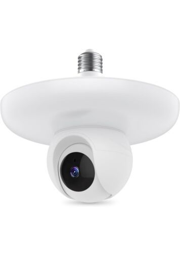Smart 4MP Wireless Light Bulb Camera Home Security WiFi Floodlight Lamp ... - $21.77