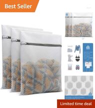 Durable 12 x 16 Inch Laundry Bags for Delicates - 3 Count with Anti-Rust... - $17.77