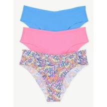 3 Pairs Joyspun Freecut Cheeky Panties Butterfly Pink Blue Size XL 16-18... - £4.64 GBP