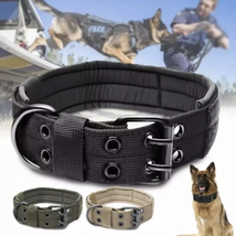 Adjustable Dog Collar Classic Reflective Training Military Dog Collar - £10.68 GBP