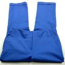 Chicos Womens So Slimming Straight Leg Dress Pants Size 8 Solid Blue - £25.90 GBP