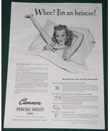 Cannon Percale Sheets Good Housekeeping Magazine Ad Vintage 1941 - $20.36 CAD
