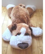 Kellytoy Tan Brown Floppy Puppy Dog Big Nose Lying Soft Stuffed Plush La... - $38.69