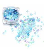 Decor Manicure Holographic 3D Glitter Nail Sequins Colorful Butterfly Na... - £8.78 GBP
