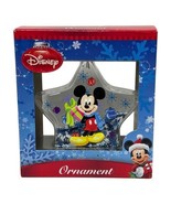 Disney Mickey Ornament Star Full of Blue &amp; White Stars Christmas box Hol... - $10.56 CAD