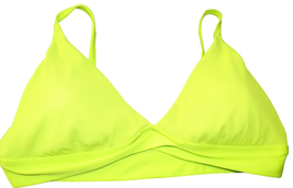 American Eagle Aerie Women&#39;s Chartreuse Ribbed Padded Bikini Top Size XL - £13.33 GBP