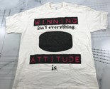 Vintage Hockey T Shirt Mens XL White Winning Isnt Everything Attitude Is - $18.49