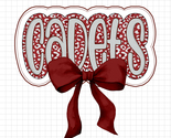 Cadets Typography Mascot Maroon Coquette Bow PNG, Leopard Cadets Mascot PNG - $2.50