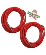 1/4&quot; to 1/4 Male Jack Speaker Cables (2 Pack) by FAT TOAD - 25ft Profess... - £25.13 GBP
