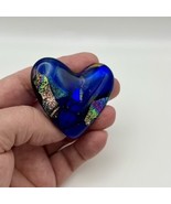 Handmade Dichroic Glass Heart Object de Arté Keepsake- “You Are Loved&quot; #... - $45.00