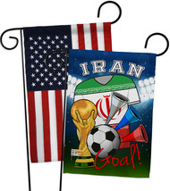 World Cup Iran Soccer - Impressions Decorative USA - Applique Garden Flags Pack  - £24.35 GBP