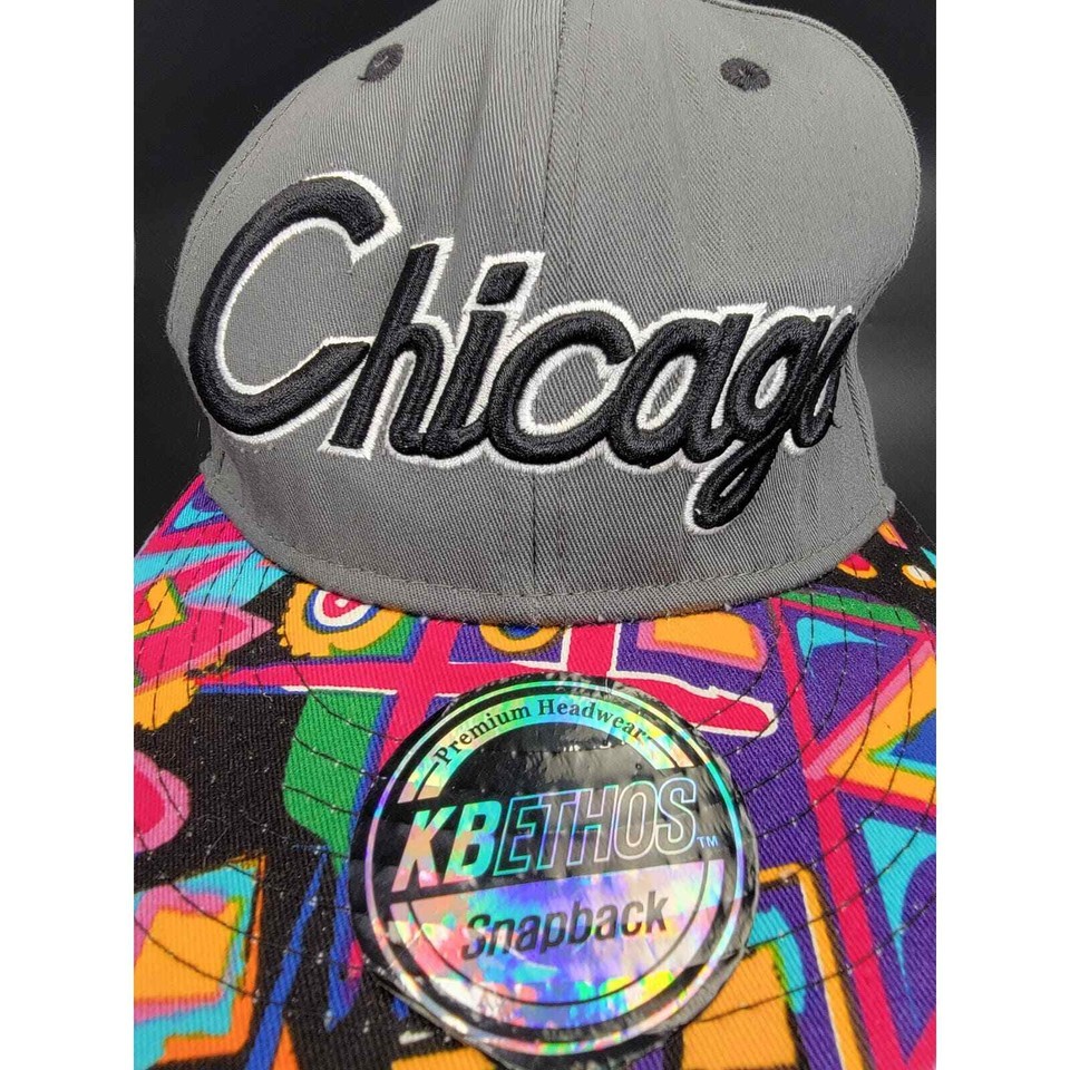 KBethos Chicago Embroidered Multicolor Pattern Adjustable Snapback Cap Item image 2