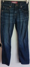 Boys 10R 25x25 Levi&#39;s Levis 527 Boot Cut Dark Wash Distressed Denim Blue... - $8.91