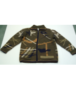  made in Ecuador heavy pure  wool chunky style zip up sweater fall  mult... - $373.83 MXN