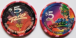 Rio Suite Hotel & Casino Las Vegas $5 Casino Chip "Maracas" - $10.95