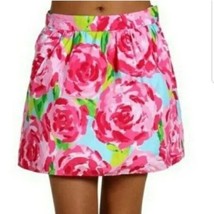 Lilly Pulitzer Whitley Hotty Pink First Impressions Print Mini Skirt Size 4 - £63.14 GBP