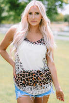 Leopard Bleached Blank Graphic Tank Top - £11.23 GBP+
