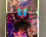Fantasy Butterfly Galaxy Art Flip Top Dual Torch Lighter Wind Resistant - £13.21 GBP