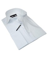 Men's Axxess Turkey Shirt 100% Egyptian Cotton 224-04 French Cuffs White - $89.99
