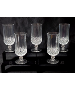 CRISTAL D&#39;ARQUES-DURAND 7.125&quot; Iced Tea Glass LONGCHAMP Cut Crystal - Se... - $51.58