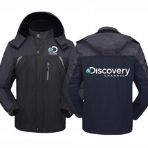 Discovery Channel Logo Thicken Windbreaker Coats Waterproof Warm Outdoor Couples - £153.71 GBP