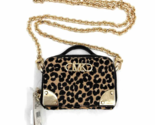 Michael Kors Estelle Micro Leopard Print authentic Calf Hair Crossbody Bag - $138.57