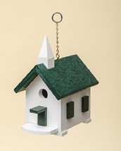 Country Green Church Bird House Wren Chapel Weatherproof Poly Amish Handmade Usa - $59.97