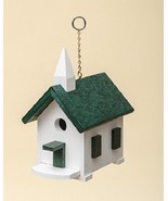 COUNTRY GREEN CHURCH BIRD HOUSE Wren Chapel Weatherproof Poly Amish Hand... - £47.38 GBP