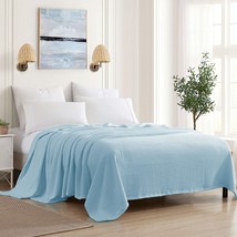 Sweet Home Collection Pearl Blue Full/Queen 100% Fine Cotton Blanket Luxurious - £42.30 GBP