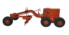 1950`s DOEPKE Adams Diesel Motor Grader Model Toys Orange Pressed Steel - £117.20 GBP