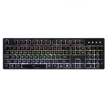 Abko Hacker K180 Korean English Membrane LED Wired Gaming Keyboard (Black) - £60.57 GBP