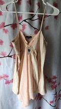 NWT GAP Women&#39;s Pink Front Woven Trim Cami Size S - £31.29 GBP