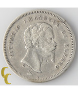 1860-G Italien États Emilia 50 Centesimi (Très Fin Provisoire Pièces de ... - $1,416.91 MXN