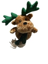 Joelson Industries Plush Brown Reindeer w/ Green Antlers Stuffed Animal 2001 - $14.75