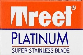 100 Treet Platinum Super Stainless Double Edge Razor Blades - $9.89