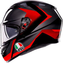 AGV K3 Motorcycle Helmet - Striga - Black/Gray/Red - Large 2118381004-018-L - $319.00