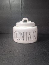 Rae Dunn CONTAIN Ceramic Storage Canister, 5.5&quot; H, Kitchen Storage, Cera... - $319.88 MXN