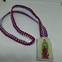 Lady Guadalupe &amp; St Jude Thaddeus Escapulario de Hilo-Knotted - Scapular... - $6.92